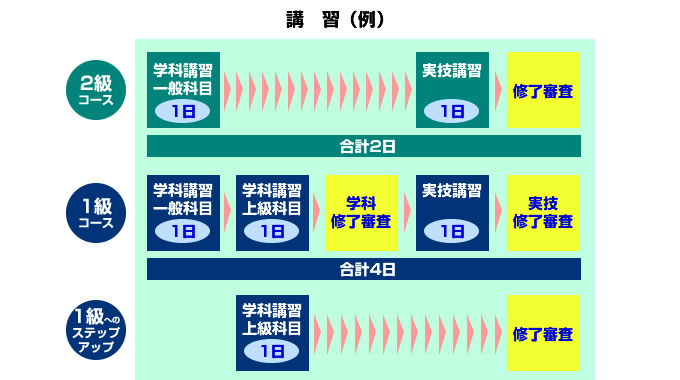 実施コースのフロー図